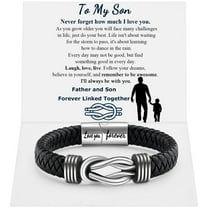 To My Son Bracelet, Gifts for Teens Boys Men Inspirational Bracelet for Birthday Confirmation Graduation Back to School Christmas Gifts