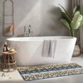 thumbnail image 2 of Blue Pioneer Flower Striped Pattern Kitchen Rug Mat,Kitchen Runner Rugs Non Skid Washable,Decorative Kitchen Floor Mats for Kitchen,Sink,Laundry,17"x47.2", 2 of 7