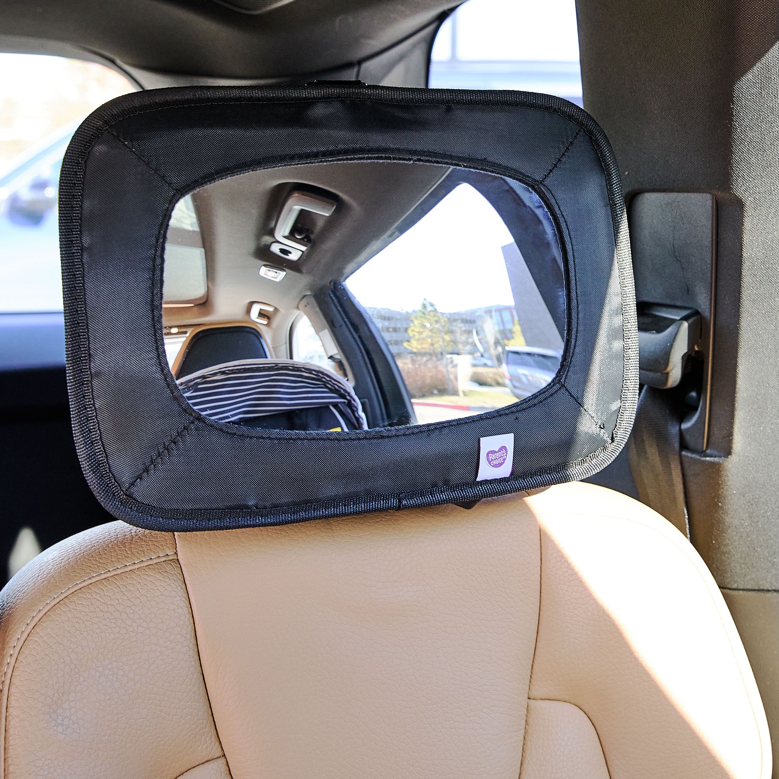 Parent's Choice's Wide View Baby Car Mirror, Crash-Tested, Black, Unisex