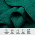 thumbnail image 3 of Ameha 2 Piece Quilt Set Lightweight Embossed Floral Bedspread Soft Microfiber Coverlet Twin Emerald Green, 3 of 11