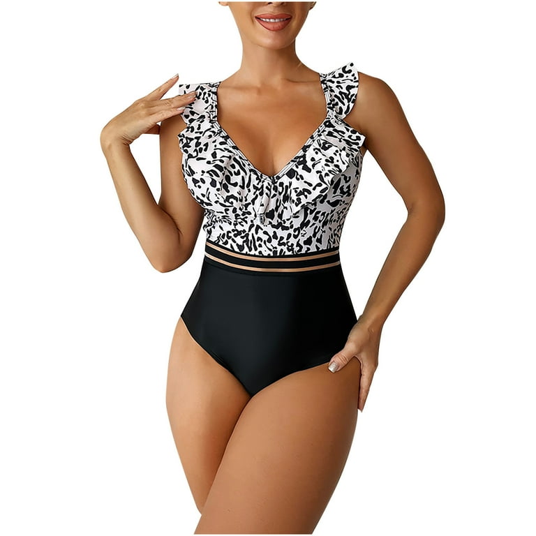 Leopard print hotsell tummy control swimsuit