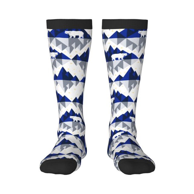 Balery Cartoon Iceberg Polar Bear Calcetines novedosos Calcetines deportivos Calcetines hasta la rodilla Calcetines de algodón Calcetines originales y geniales