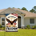 thumbnail image 2 of Amhnf 250 Years Of Freedom American Eagle Flag With Lantern And Usa Flags 1776 2026 For Home Outdoor Garden Yard Decor 12x18 inch, 2 of 5