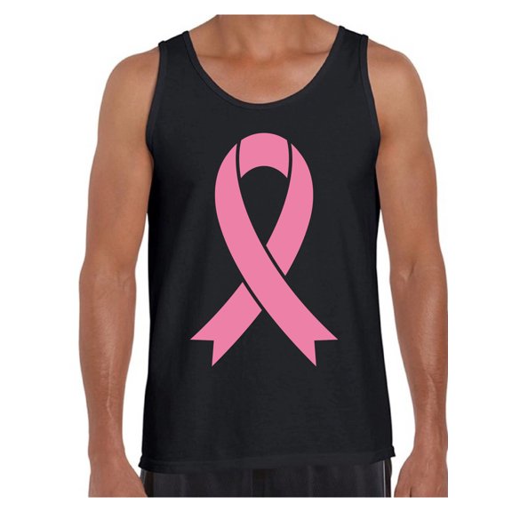 Awkward Styles Cancer Awareness Tanks for Mens Support Clothing Collection Pink Ribbon Breast Cancer Awareness Men Tank Top Pink Ribbon Sleeveless Shirt
