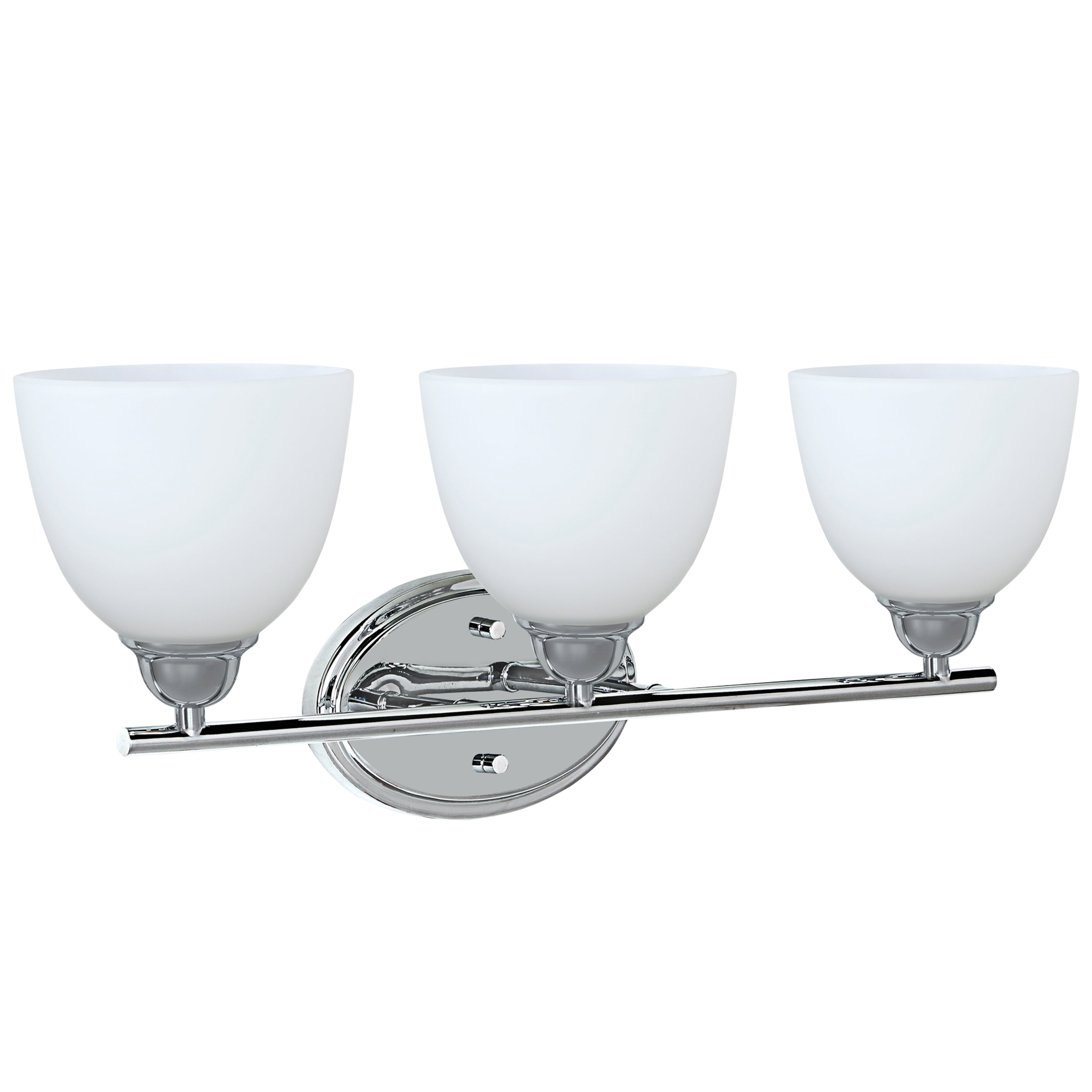 Aspen Creative 62227, Three-Light Metal Bathroom Vanity Wall Light Fixture, 24" Wide, Transitional Design in Chrome