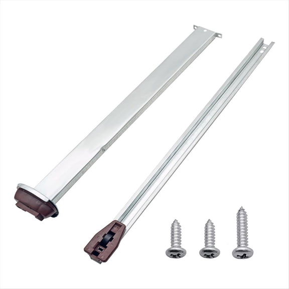 New Arrivals Metal Drawer Slide Replacement for Various Dressers and Nightstands, Track Rail Kit with Support Plate