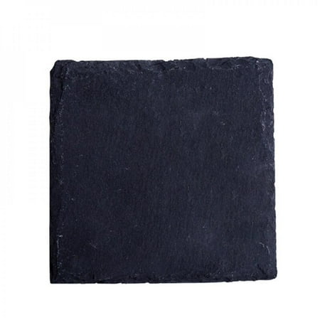 

CLEARANCE! Slate Stone Coasters Square Black Cup Mats Fruit Tray Multi-Size Pads Drink Coaster Beer Coffee Placemat
