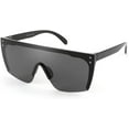 thumbnail image 1 of FEISEDY Oversized Rimless Mirrored Sunglasses for Women Men 2021 Flat Top Shield Wrap Square UV400 B2761…, 1 of 6