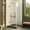 Satin Brass, variant on Fine Fixtures Frameless Shower Enclosure Hinged Glass Shower Door - Tempered Glass 42" W x 42 D x 74" H Polished Chrome Finish