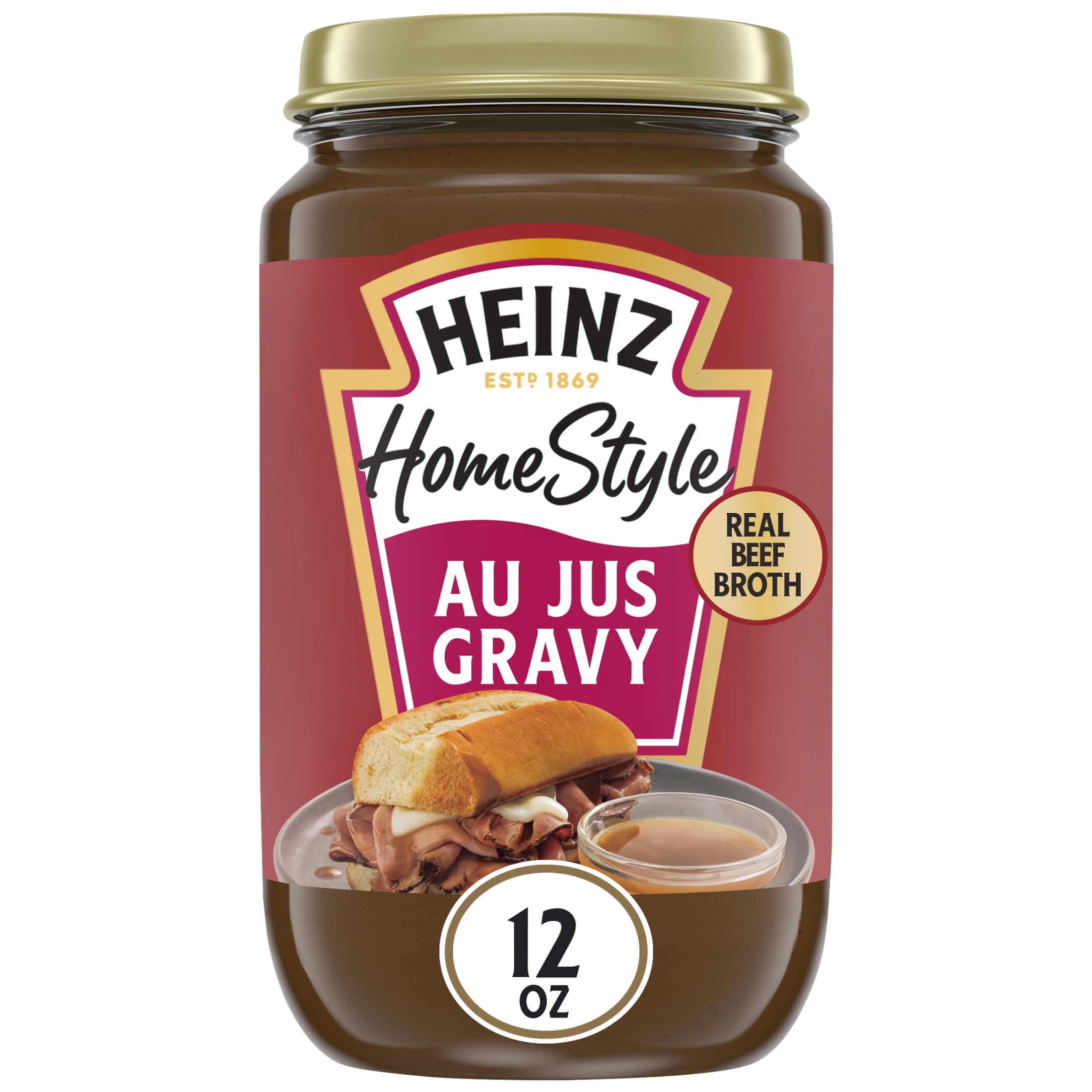(12 pack) Heinz HomeStyle Au Jus Gravy, 12 oz Jar