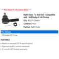 thumbnail image 2 of Right Outer Tie Rod End - Compatible with 1968 Dodge D100 Pickup, 2 of 2