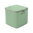 thumbnail image 1 of Green Houndstooth Quilt Storage Bag Wardrobe Finishing Storage Basket Moving Clothes Packing Portable Storage Bag, 1 of 2