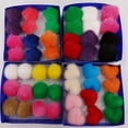 thumbnail image 3 of Grandest Birch 6 Pairs/Set Warm Furry Square Round Star Heart Plastic Stick Earrings Plastic, Fleece Multi-color, 3 of 8