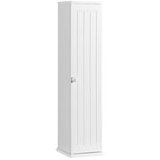 Topbuy Bathroom Tissue Paper Holder Narrow Tall Storage Cabinet Toilet Side Storage Shelf White
