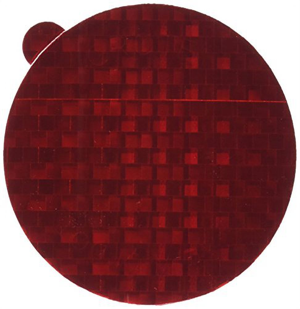 Grote 41142 - Reflector, 3" Round , Red, Stick-On, Class "A" Tape