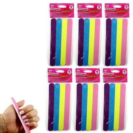 Manicure & Pedicure Spa - 24 x Double Sided Nail File Emery Board Gel Manicure Pedicure Beauty Spa Files