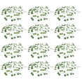 thumbnail image 4 of 12 Uds. De ratán de plástico, decoración de hojas verdes DIY para valla, puerta abatible, fiesta de boda, hojas de Begonia, 4 of 5