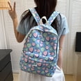 thumbnail image 4 of Backpack Fashion New Pattern Canvas Backpack Academic Style Large Capacity Practical Comfortable Shoulder Strap Backpack Backpack with Water Bottle Pocket, 4 of 6