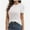 White, variant on Women's Slim Fit Short Sleeve Crew Neck T-Shirt - Summer Casual Basic Tee Top