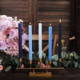 thumbnail image 6 of BalsaCircle 5 Unscented 9 in Assorted Blue Beige Premium Wax Taper Candles Ribbed Design Party Events Decorations Supplies, 6 of 8