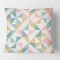 thumbnail image 2 of Designart Diamond Retro XI' Mid-Century Modern Throw Pillow - 18x18, 2 of 2