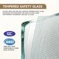 thumbnail image 2 of 56-60" Fully Frameless Double Sliding Bathtub Door, 5/16" (8mm) Clear Tempered Glass with Stainless Steel Nickel Hardware, 2 of 9