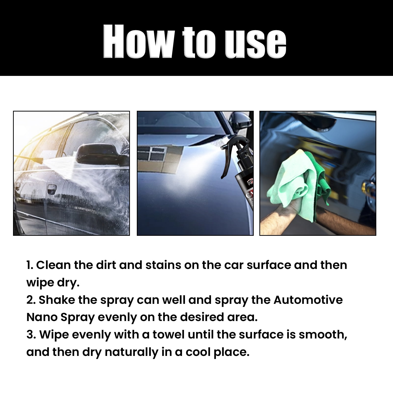 Alvantor Car Coating Spray, Car Wax and Ceramic Coating, Paint Protection for Car, 4fl.oz
