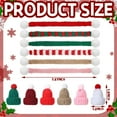 thumbnail image 3 of Dalrosia Mini Knit Hat Mini Christmas Scarf Set Mini Santa Hats for Crafts Mini Christmas Decorations for DIY Doll, 3 of 6