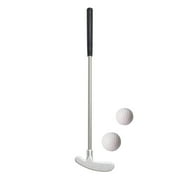 Huanledash 1 Set Mini Golf Putter Club with 2 Golf Balls TPR Grip Right Left Handed Stainless Steel Golf Club Kids Adults Table Game Golf Putter Training