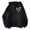 Black, variant on Women's Print Long Sleeved Sweatshirt Blouse Pullover Solid Color Hooded Winter Hoodie Women Snap Button Hoodie Loose Hooded Sweatshirt Women