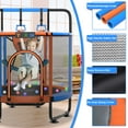 thumbnail image 7 of YORIN Trampoline for Kids, 5FT Toddler Mini Trampoline with Enclosure Net, Basketball Hoop, 60'' Indoor/Outdoor Kids Trampoline with Swing, Adjustable Gymnastics Bars, Gifts for Boys & Girls, 600LBS, 7 of 7