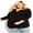Black, variant on Avenue Women's Plus Size Kaylie 3/4 Sleeve Hi Lo Top