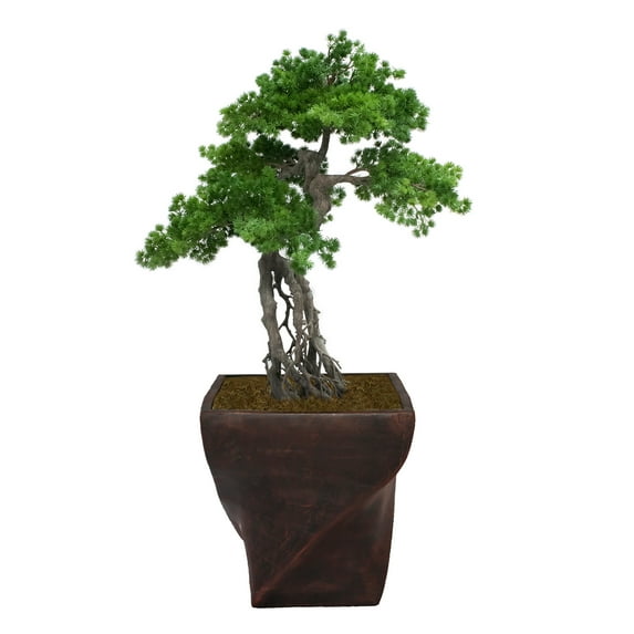 Artificial Faux Real Touch 3.75 Feet Pine Tree With Planter
