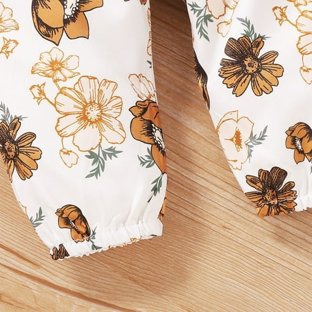 

Cathalem Receiving Baby Blanket Girl Set Ruffles Pants Outfits Long Toddler Girls Romper Sleeve Baby Outfits for Teen Girls Childrenscostume Brown 3-6 Months