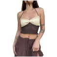 thumbnail image 1 of Mrat Débardeurs de Course Mode Décontractée Printemps Été Couleur Unie Col Rond Camisoles en Coton pour Femmes P-13 Beige G, 1 of 9