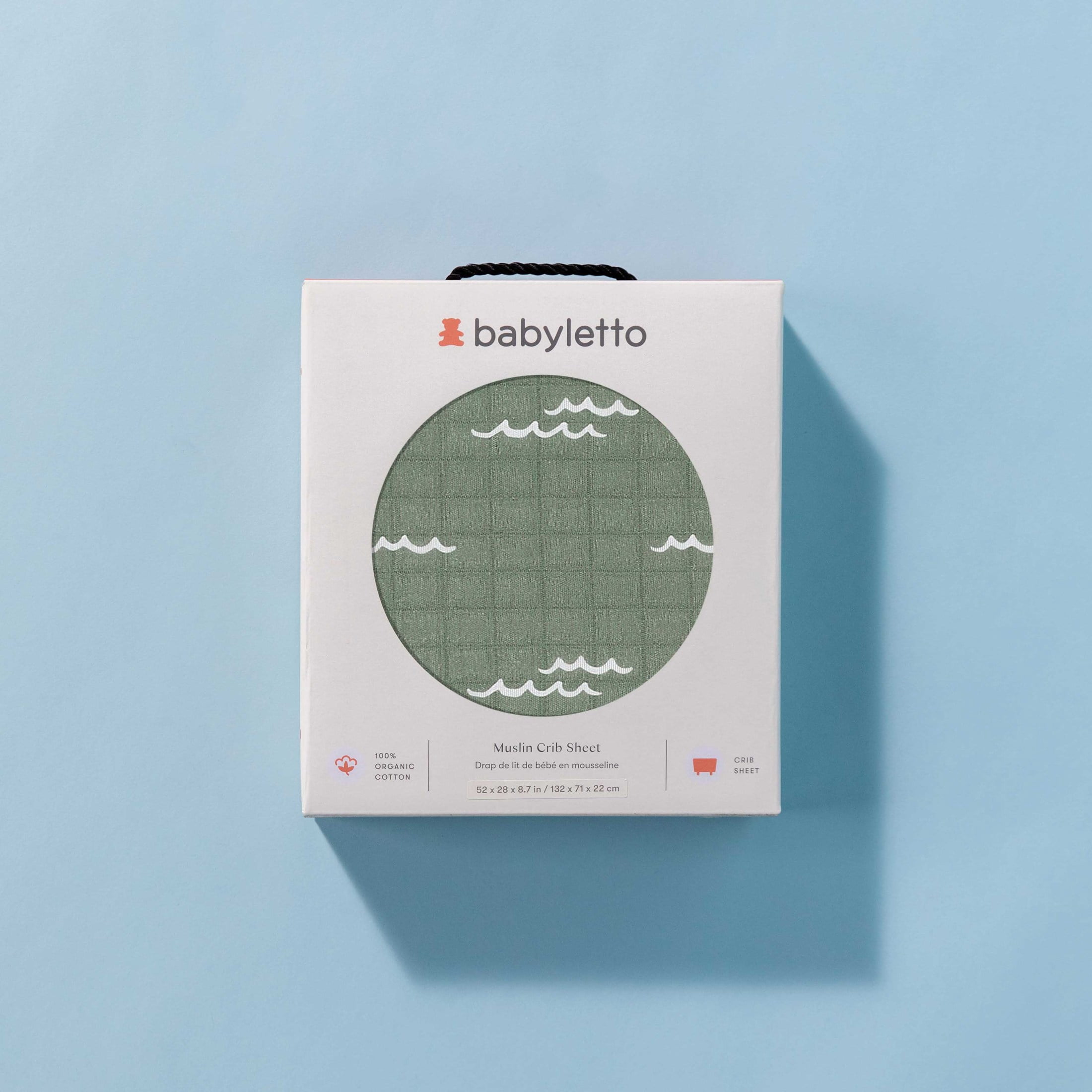 Babyletto Crib Sheet in GOTS Certified Organic Muslin Cotton