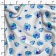 thumbnail image 2 of Soimoi Florals Printed, Polyester Fleece, Fabric by The Yard Sewing DIY Stretch Fabric 56 Inches Wide, WarmFabric for Hats, Coats, Gloves, Blankets, White, 2 of 6