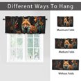 thumbnail image 6 of Fox Window Curtain Valances Cute Animal Colourful Leaves Flowers Woodland Rod Pocket Window Valance for Living Room Bathroom Bedroom Kitchen 54 by 18 in, 1 Panel, 6 of 6