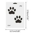 thumbnail image 7 of Animal Footprint Stencils Durable Painting Templates for Home Wall Decor 20pcs, 7 of 7