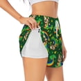 thumbnail image 1 of Balery Cat St Patrick's day Pantalones cortos deportivos para mujer con forro y dos bolsillos, elásticos, para entrenamiento, gimnasio, yoga-Medium, 1 of 7
