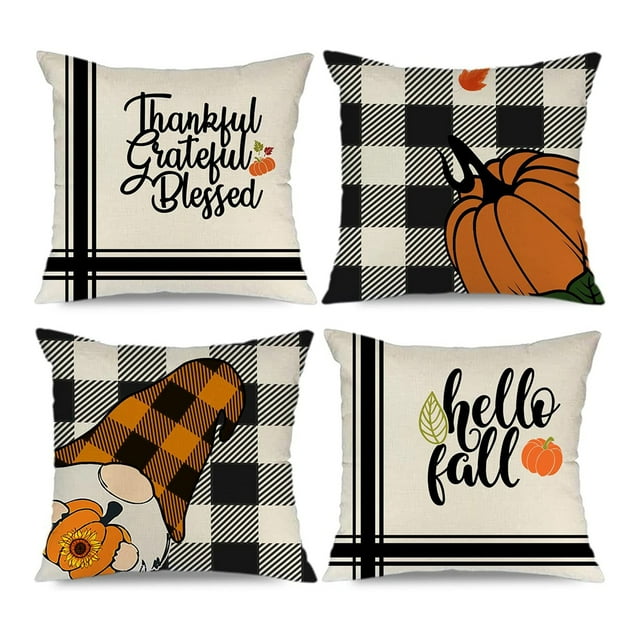 kurtrusly 4pieces Soft And Durable Pillowcase For Comfortable Halloween At Home Decorative Pillow Cover Halloween-1 1Set