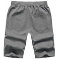 thumbnail image 2 of Chrisuno Men's Pajama Flat Front Shorts Casual Shorts Athletic Jogger Pocket Sportswear Short Black 8XL, 2 of 5