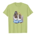 thumbnail image 4 of T-shirts Filles Mode Imprimé Col Rond Manches Courtes Amples Loisirs Hauts Filles Vert 6-7 Ans, 4 of 4