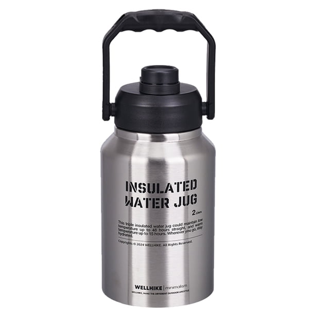 Cubo Hielo para Exteriores Botella Aislada Acero Inoxidable 2L Viajes Y Acampadas