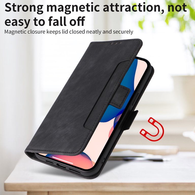 for Apple iPhone 14 Pro Max Wallet PU Leather Case, Book Folding