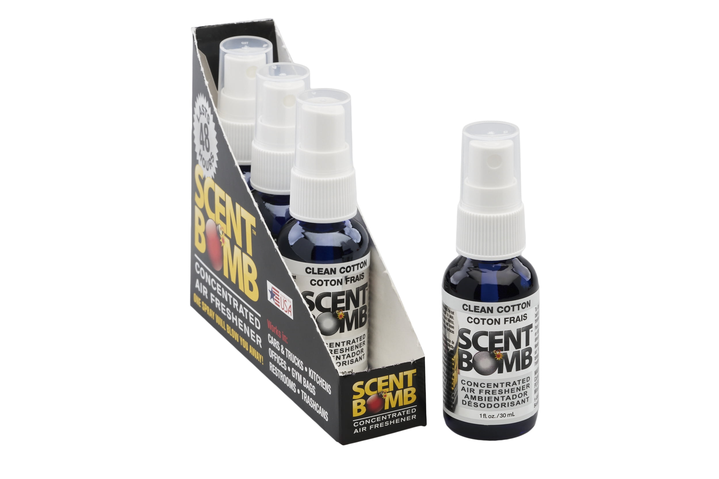 Scent Bomb Clean Cotton Scent Spray Air Freshener, 1 oz.
