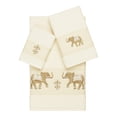 thumbnail image 2 of Authentic Hotel and Spa  Turkish Cotton Elephants Embroidered Cream 3-piece Towel Set, 2 of 5