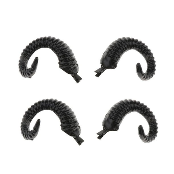 2 pares de diadema de cuernos de carnero Cosplay fantasía de fantasía de oveja con de cabra