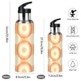 thumbnail image 2 of Yayeee 20oz Insulated Water Bottle Double Wall Stainless Steel with Flip Straw Lid, Orange Circle, 2 of 7