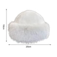 thumbnail image 4 of ievspot Women Winter Hat Thick Plush Faux Fur Heat Retention Windproof Mongolia Style Bucket Hat Outdoor Cycling Skiing Panama Cap, 4 of 8